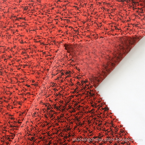 Warna khusus 100% Polyester rajutan kain bulu untuk pakaian pemeliharaan hangat